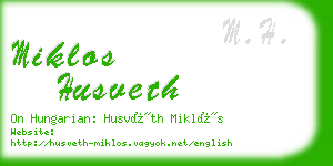 miklos husveth business card